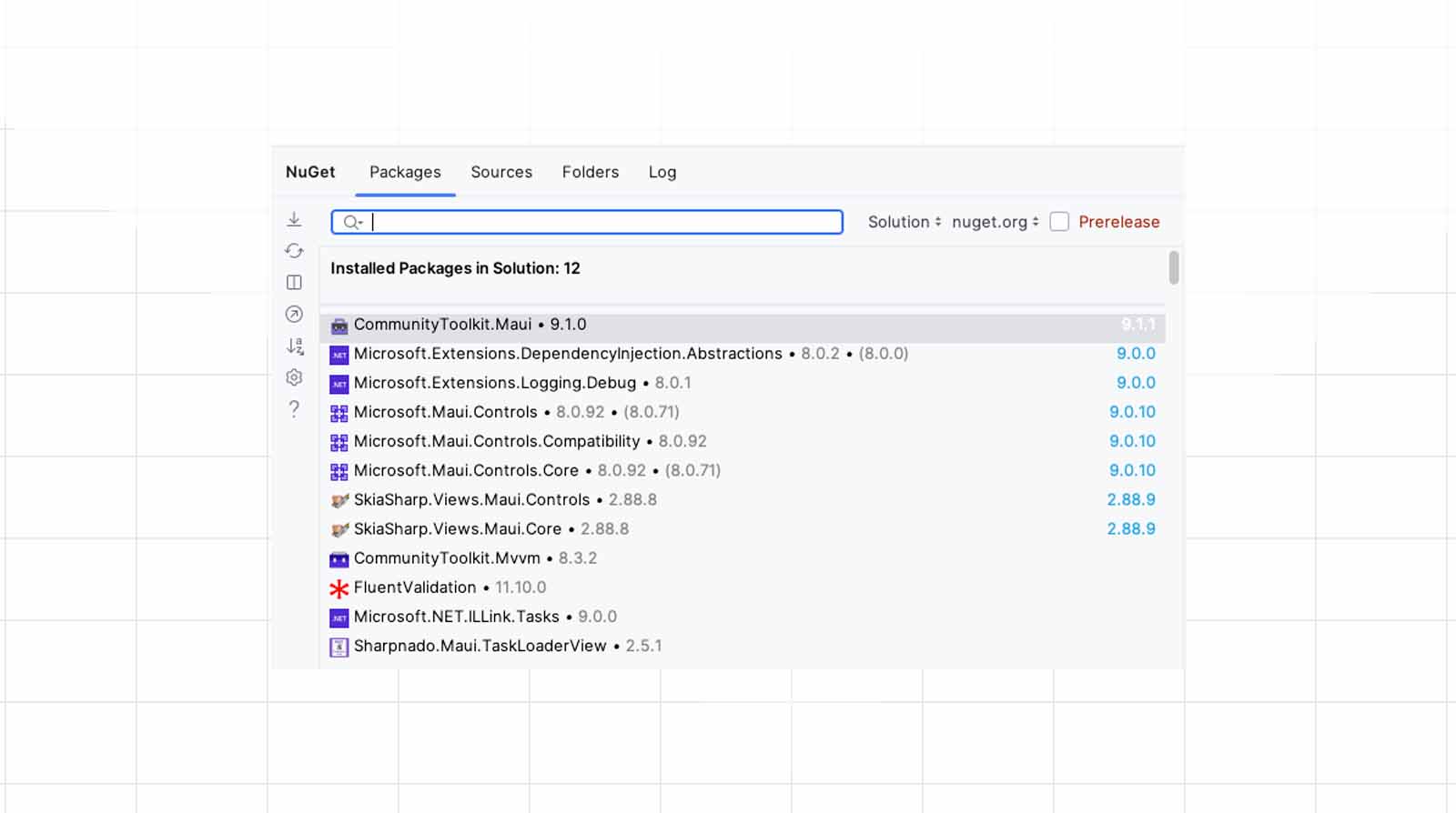 Blog_MAUI_ComponentLibrary packages